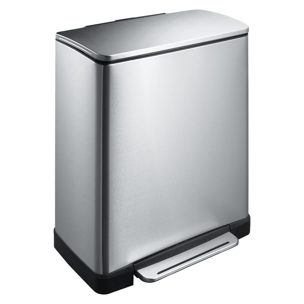 EKO Tretmülleimer E-Cube 50 L Mattsilber