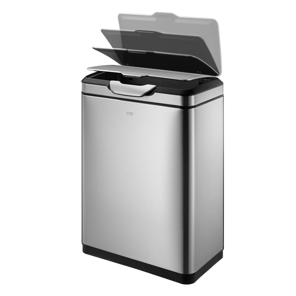 EKO Mülleimer mit Touch-Deckel Pro 2x20 L Mattsilber