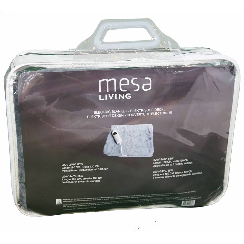MESA LIVING Heizdecke 180 x 130 cm Grau 804.080
