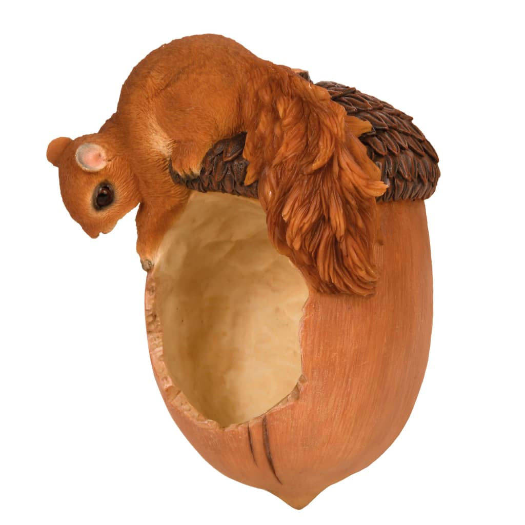 Esschert Design Eichhörnchen mit Futterspender-Eichel 14,2×10,8×20,1cm