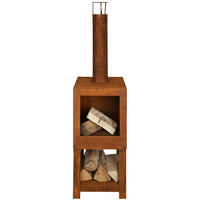 Thumbnail for Esschert Design Terrassenofen mit Holzlager Rost FF298