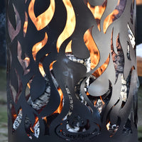 Thumbnail for Esschert Design Feuerfass Flames Kohlenstoffstahl Schwarz FF408