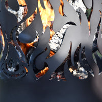 Thumbnail for Esschert Design Feuerfass Flames Kohlenstoffstahl Schwarz FF408
