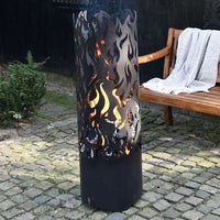 Thumbnail for Esschert Design Feuerfass Flames Kohlenstoffstahl Schwarz FF408