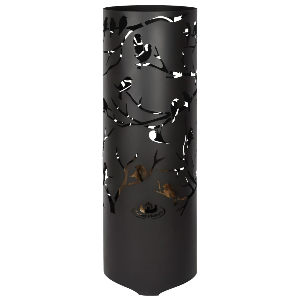 Esschert Design Feuerrohr Birds on Twig Kohlenstoffstahl Schwarz FF409