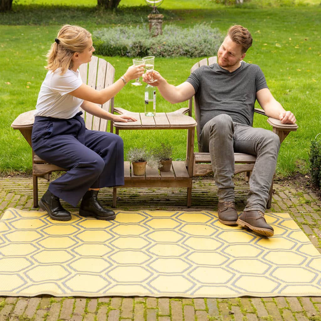 Esschert Design Outdoor-Teppich 182x122 cm Wabenmuster