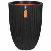 Thumbnail for Capi Vase Urban Tube Elegant Niedrig 46 x 58 cm Schwarz KBLT783