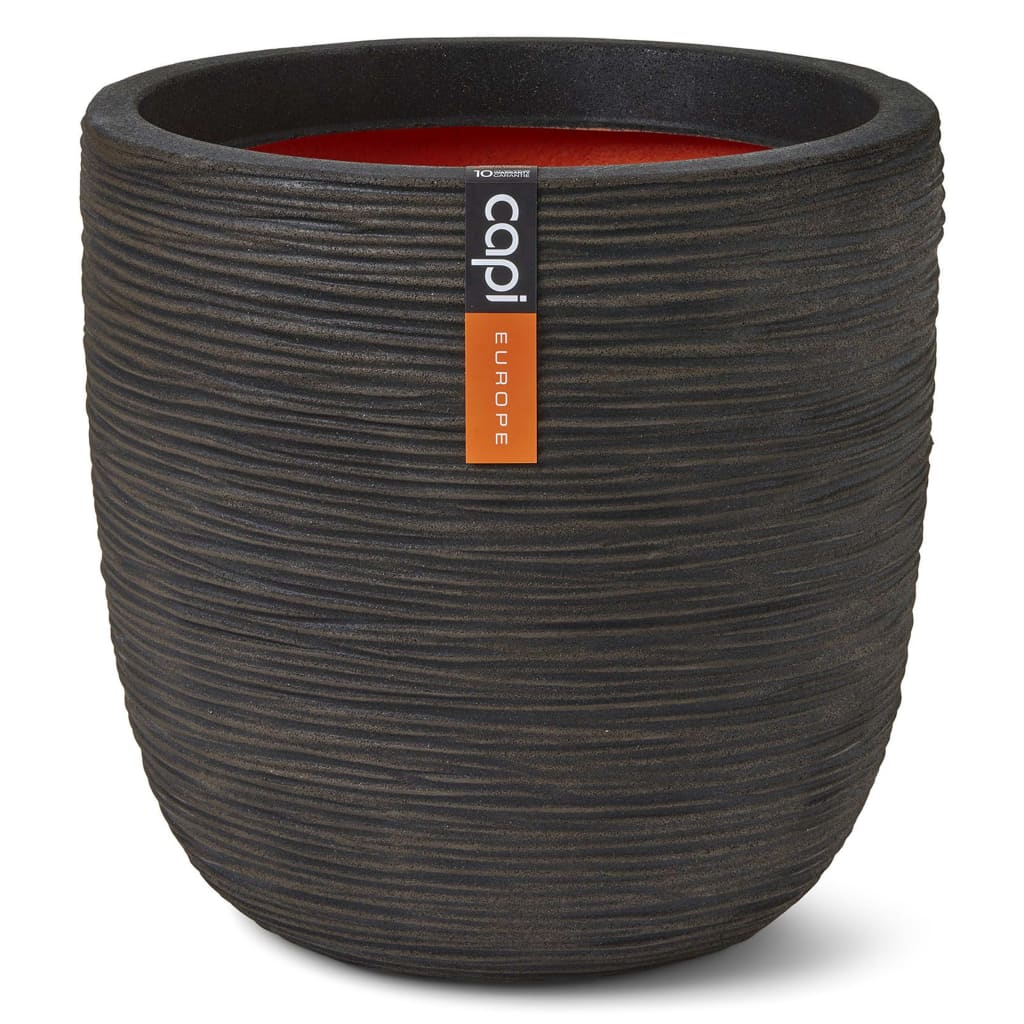 Capi Blumentopf Nature Rib 43x41 cm Dunkelbraun