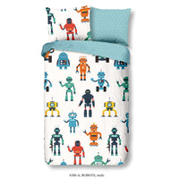 Thumbnail for Good Morning Kinder-Bettwäsche-Set Robots 140 x 200/220 cm