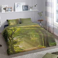 Thumbnail for Good Morning Bettwäsche-Set WOODS 240x200/220 cm Grün