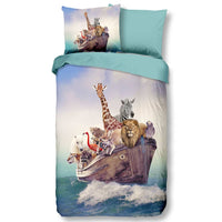 Thumbnail for Good Morning Kinder-Bettwäsche-Set NOAH 140x200/220 cm Blau