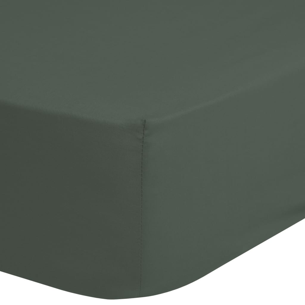 HIP Spannbettlaken 90x220 cm Dunkles Olivgrün