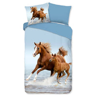 Thumbnail for Good Morning Kinder-Bettwäsche-Set FREE 140x200/220 cm Braun und Blau