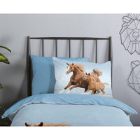 Thumbnail for Good Morning Kinder-Bettwäsche-Set FREE 140x200/220 cm Braun und Blau