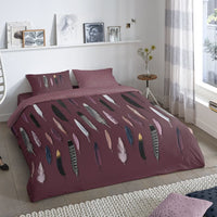 Thumbnail for Good Morning Bettwäsche-Set FEATHERS 200x200/220 cm Bordeauxrot