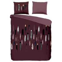 Thumbnail for Good Morning Bettwäsche-Set FEATHERS 155x220 cm Bordeaux