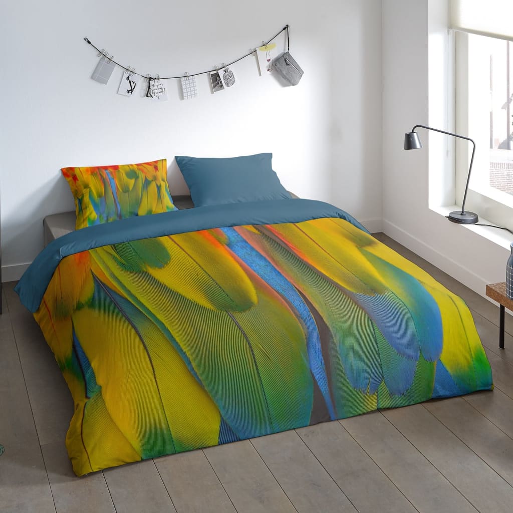 Pure Bettwäsche-Set RAINBOW FEATHERS 140x200/220 cm