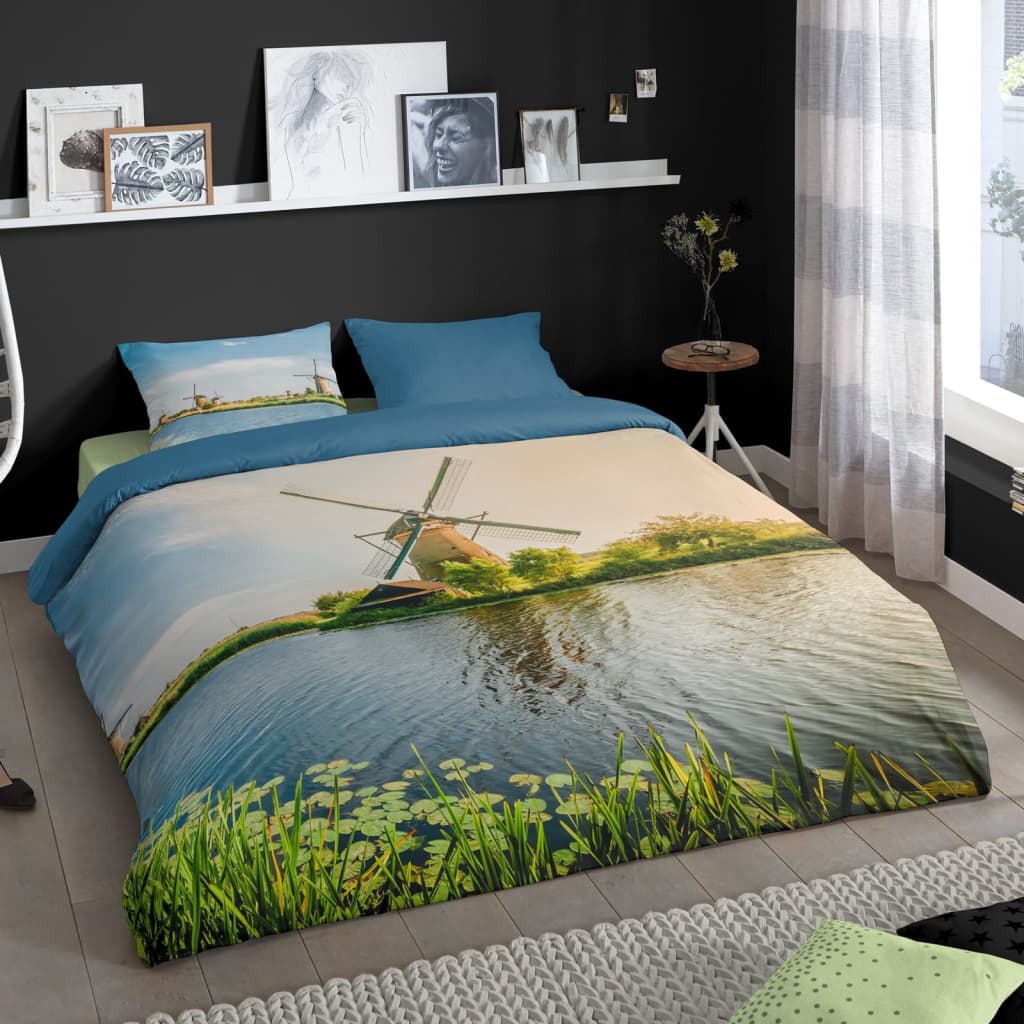 Good Morning Bettwäsche-Set WINDMILL 140x200/220 cm Mehrfarbig