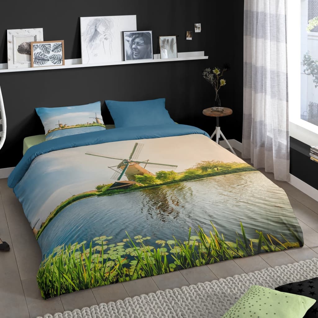 Good Morning Bettwäsche-Set WINDMILL 155x220 cm Mehrfarbig