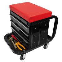 Thumbnail for ProPlus Mobiler Werkstatt-Rollcontainer-Sitz mit Lagerfächern 580526