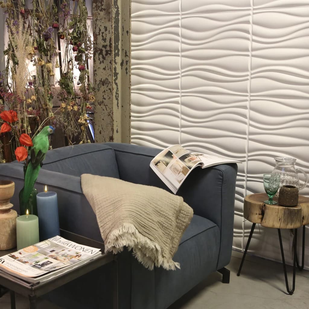 WallArt 3D-Wandpaneele Wellen 12 Stk. GA-WA04