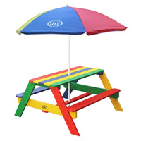 Thumbnail for AXI Picknicktisch für Kinder Nick mit Sonnenschirm Regenbogen