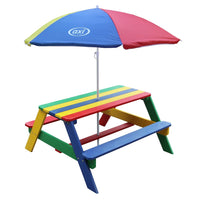 Thumbnail for AXI Picknicktisch für Kinder Nick mit Sonnenschirm Regenbogen