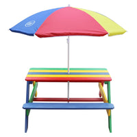 Thumbnail for AXI Picknicktisch für Kinder Nick mit Sonnenschirm Regenbogen