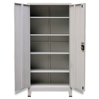 Thumbnail for Büroschrank mit 2 Türen Stahl 90x40x180 cm Grau