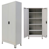 Thumbnail for Büroschrank mit 2 Türen Stahl 90x40x180 cm Grau
