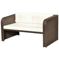 Thumbnail for 4-tlg. Garten-Lounge-Set mit Auflagen Poly Rattan Braun
