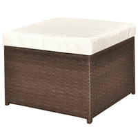 Thumbnail for 4-tlg. Garten-Lounge-Set mit Auflagen Poly Rattan Braun