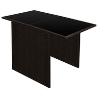 Thumbnail for 3-tlg. Bistro-Set mit Auflagen Poly Rattan Braun