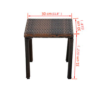 Thumbnail for Sonnenliegen mit Tisch Poly Rattan Braun