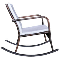 Thumbnail for Garten-Schaukelstuhl Braun Poly Rattan