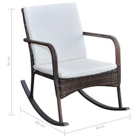 Thumbnail for Garten-Schaukelstuhl Braun Poly Rattan