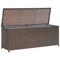 Thumbnail for Garten-Aufbewahrungsbox Braun 120x50x60 cm Poly Rattan