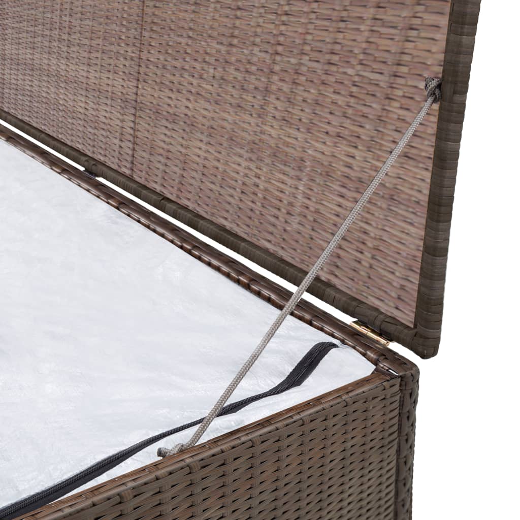 Garten-Aufbewahrungsbox Braun 120x50x60 cm Poly Rattan