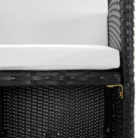 Thumbnail for 5-tlg. Garten-Essgruppe mit Auflagen Poly Rattan Schwarz