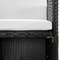 Thumbnail for 9-tlg. Garten-Essgruppe mit Auflagen Poly Rattan Schwarz