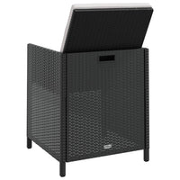 Thumbnail for 9-tlg. Garten-Essgruppe Poly Rattan Akazienholz Schwarz