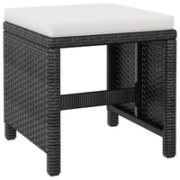 Thumbnail for 9-tlg. Garten-Essgruppe Poly Rattan Akazienholz Schwarz