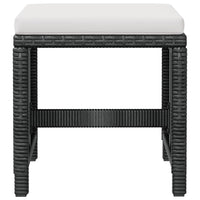 Thumbnail for 9-tlg. Garten-Essgruppe Poly Rattan Akazienholz Schwarz