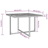 Thumbnail for 9-tlg. Garten-Essgruppe Poly Rattan Akazienholz Schwarz