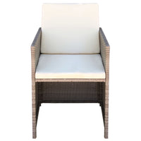 Thumbnail for Gartenstühle 2 Stk. mit Polstern und Kissen Poly Rattan Beige
