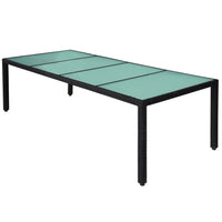 Thumbnail for 11-tlg. Garten-Essgruppe mit Auflagen Poly Rattan Schwarz