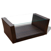 Thumbnail for 4-tlg. Garten-Lounge-Set mit Auflagen Poly Rattan Braun