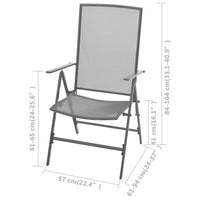 Thumbnail for Stapelbare Gartenstühle 2 Stk. Stahl Grau