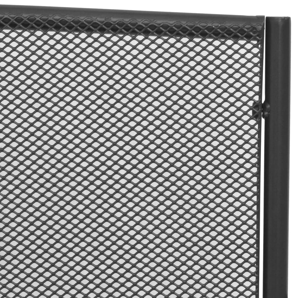 Gartenbank 108 cm Stahl und Gitter Anthrazit