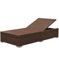 Thumbnail for 3-tlg. Garten-Lounge-Set mit Auflagen Poly Rattan Braun